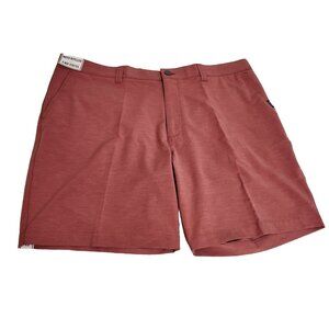 ROWM Men's Shorts Flat Front 8" Inseam Red Rust Size 40 (CJ9)